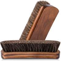 Private custom wooden shoe brush coat brush horse hair shoe brush