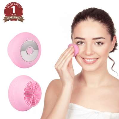 100% Waterproof Portable  electric silicone exfoliating facial  wash brush for face