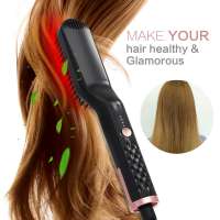 Wholesale Multi Function Fast Hair Styling Straightening Comb Electric Hair PTC Heater Straightener Beard Brush Comb